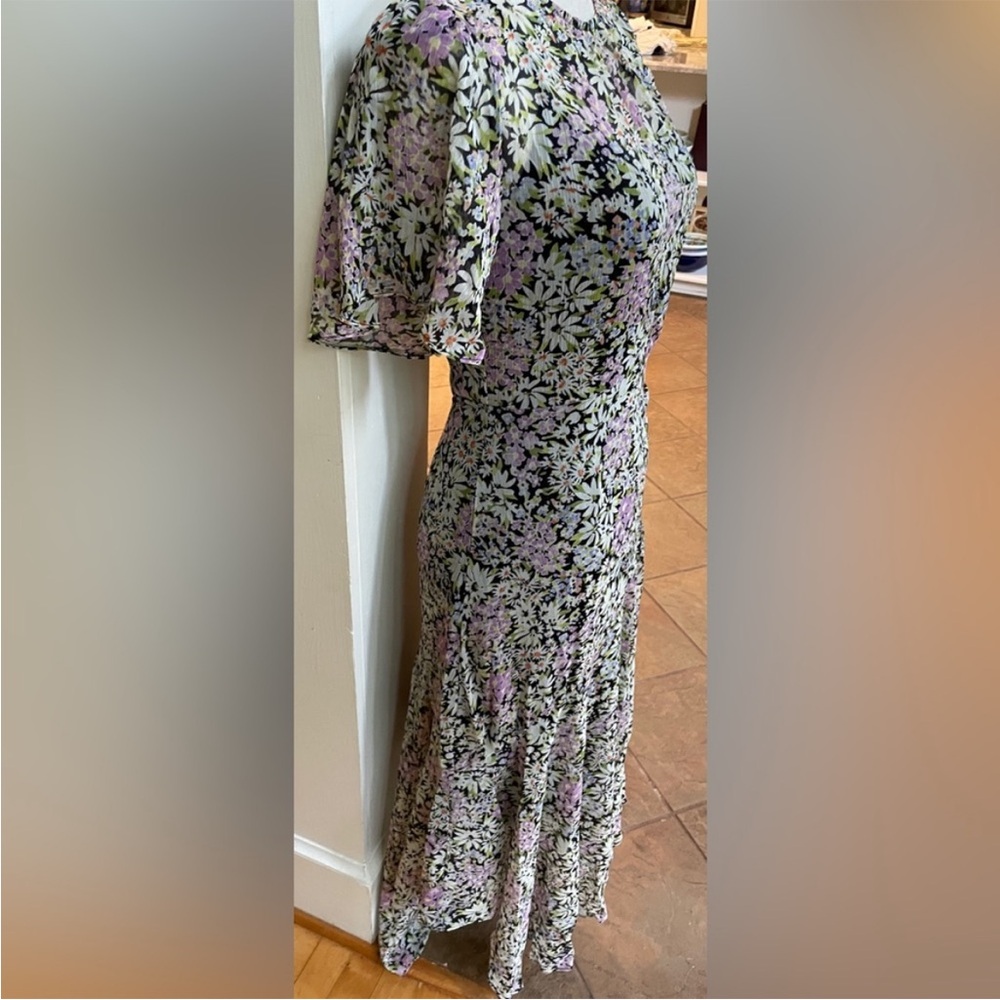 NWT Astr Floral Maxi Dress - Black, White, Purple - Picture 5 of 15